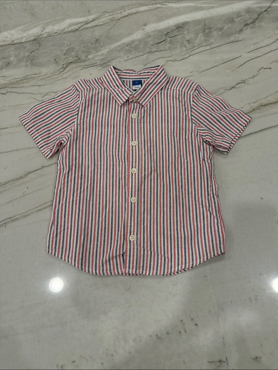 Old Navy Other - Red, White, & Blue Striped Oxford Shirt for Toddler Boy